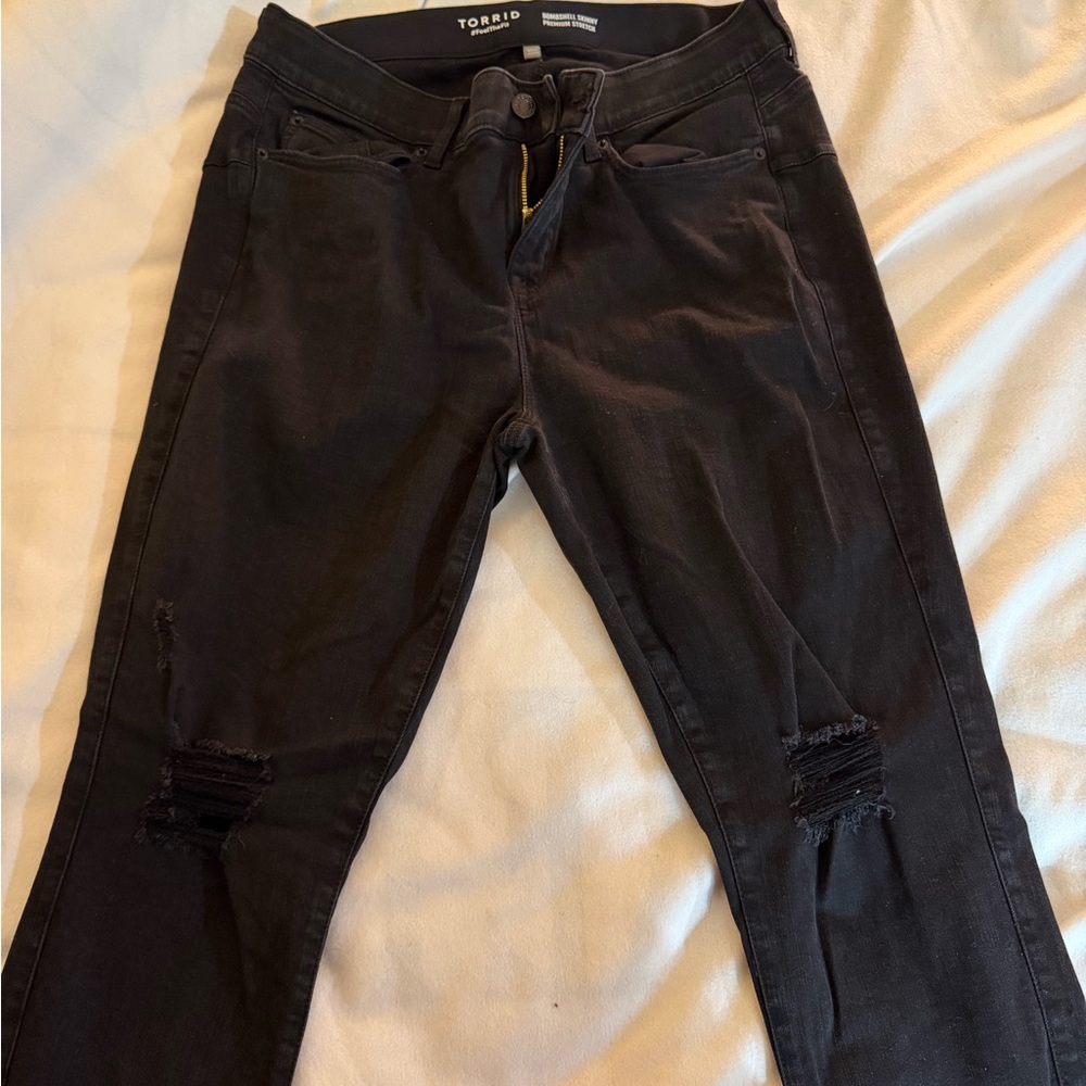 Torrid Skinny, Distressed Jeans - Picture 2 of 3